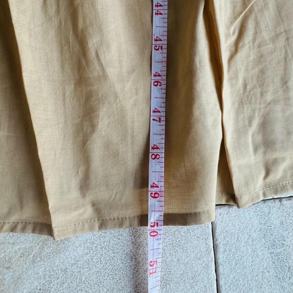 Maxi Dress Color Carmel nude Style trim tiered sleeveless. Brand New - Picture 11 of 11